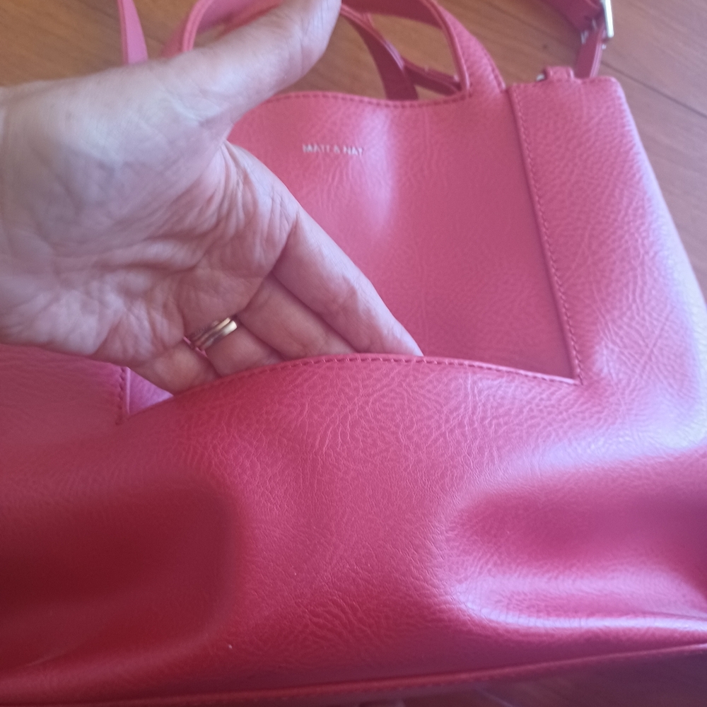 Matt & Nat Pink Women's Bag Tote Purse Barbiecore Vegan Satchel - Picture 10 of 16